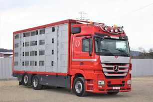 MERCEDES-BENZ ACTROS 2548 TIERTRANSPORTWAGEN 7,40m / 3STOCK camión para transporte de ganado