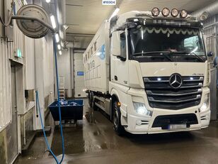 Mercedes-Benz 2013 Mercedes Actros Animal transport truck w/ lift camión para transporte de ganado