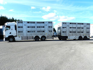 Renault T520 camión para transporte de ganado + remolque para transporte de ganado