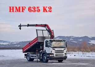 Scania P 250* Kipper 4,75m * HMF 635 K2 + FUNK * TOPZUSTAND volquete